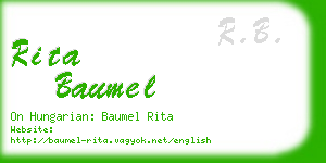 rita baumel business card